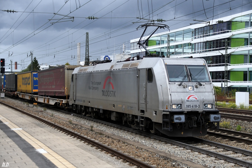 185 413-3 fuhr mit einen KLV durch heimeranplatz,02.10.19