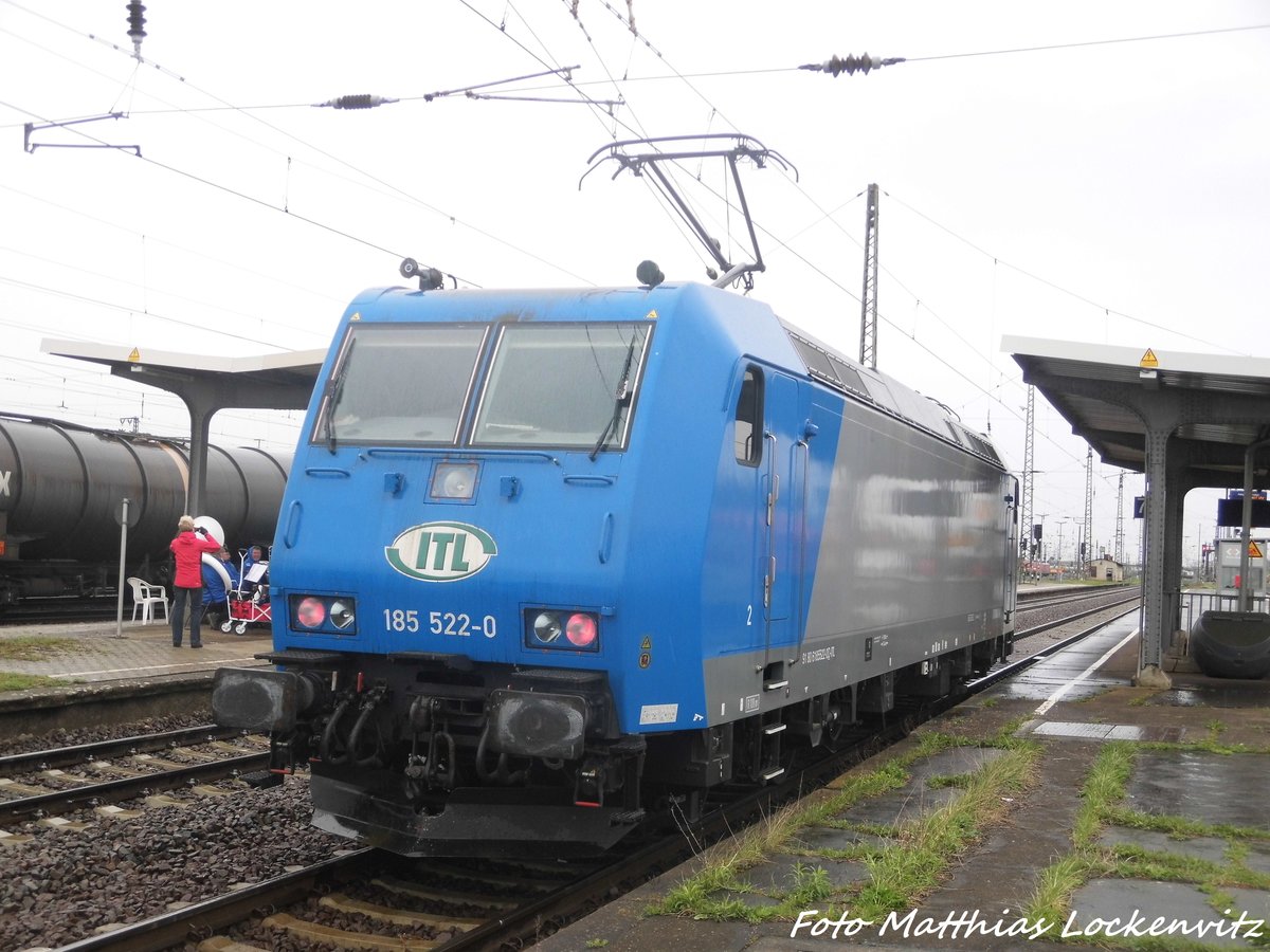 185 522 vom ITL im Bahnhof Gro�korbetha am 16.4.16