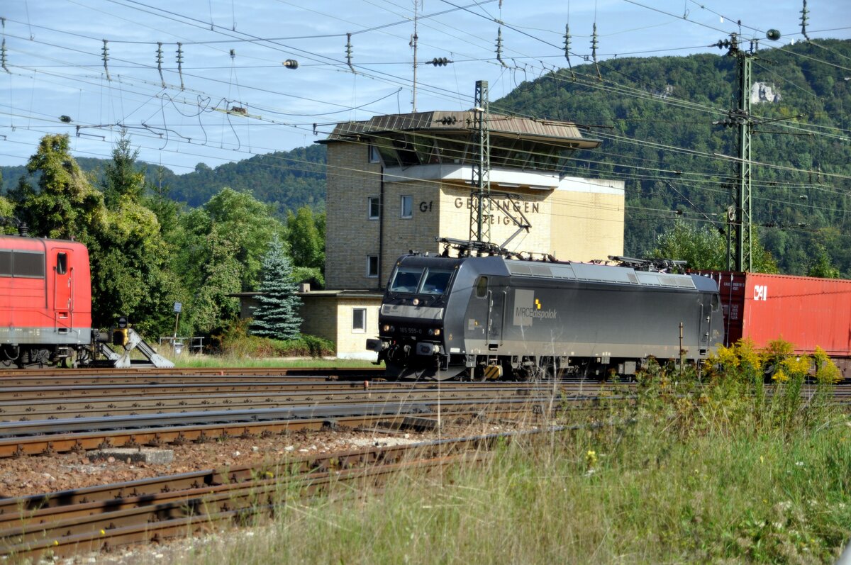 185 555-0 von MRCE Dispolok in Geislingen/Steige am 11.09.2010.