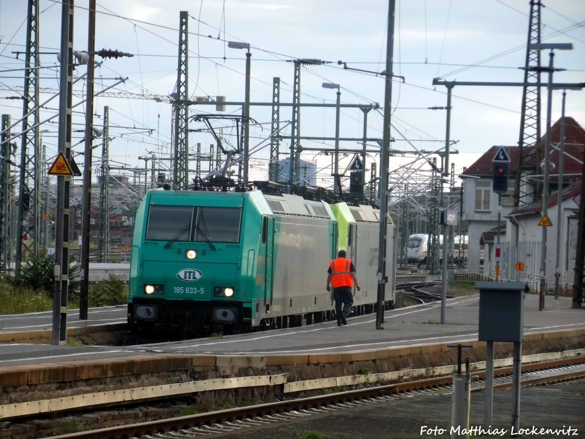 185 633-5 und 185 581-6 von ITL im Leipziger Hbf am 2.7.16