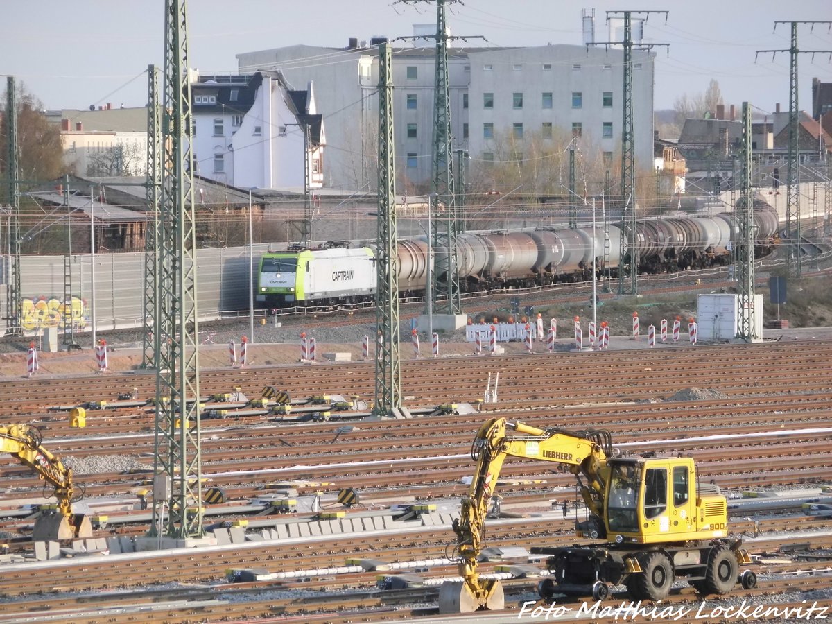 185 XXX von Captrain in der G�terumfahrung in Halle (Saale) am 6.4.16