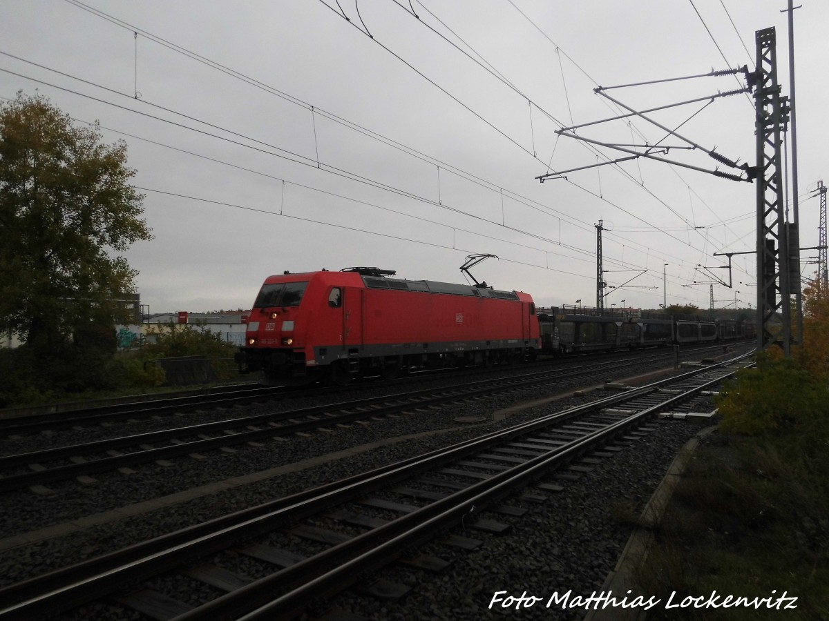 185 XXX mit einem G�terzug in Delitzsch am 20.10.15