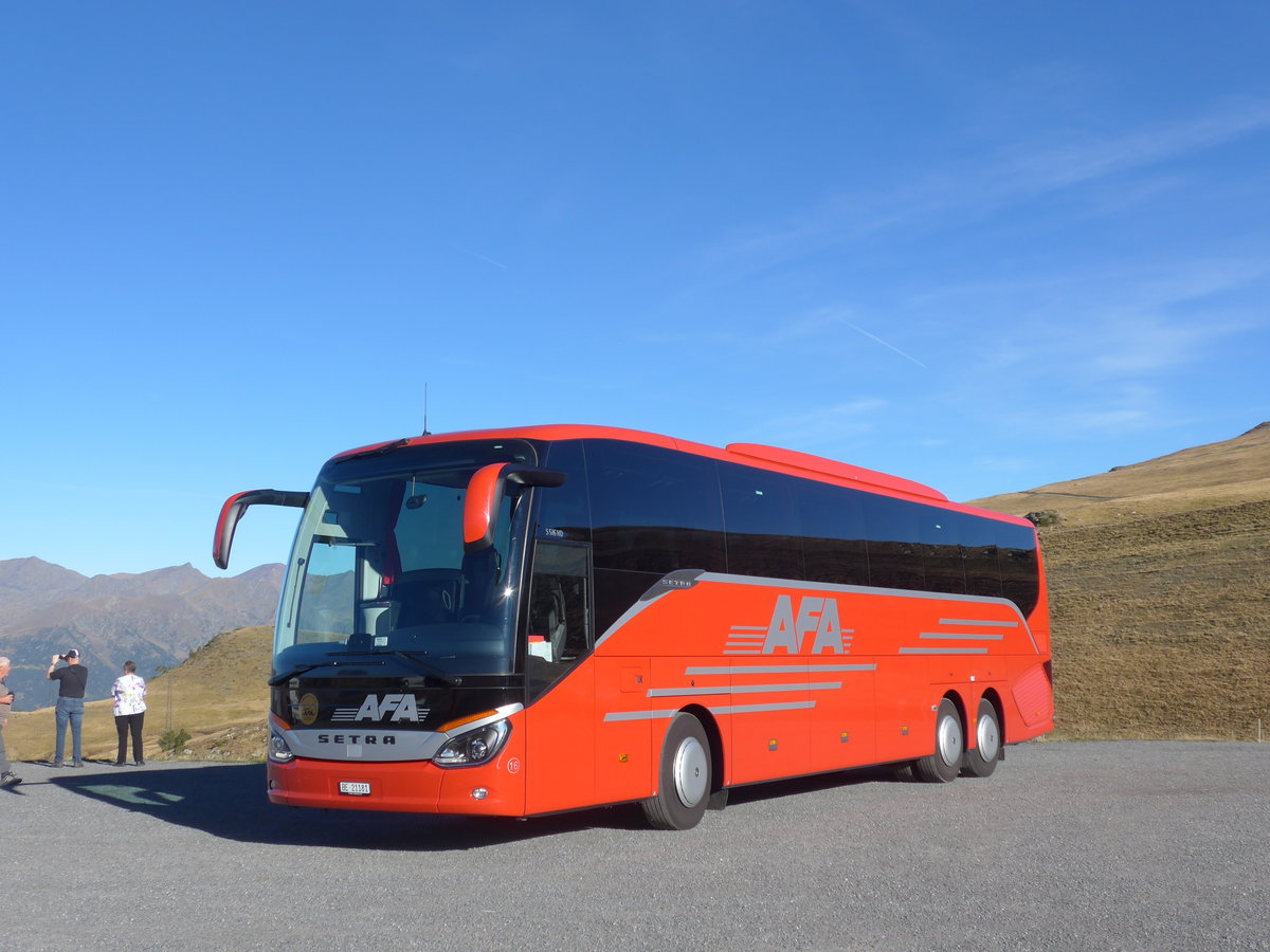 (185'611) - Aus der Schweiz: AFA Adelboden - Nr. 16/BE 21'181 - Setra am 29. September 2017 auf dem Port d'Envalira, 2408 Meter �ber Meer