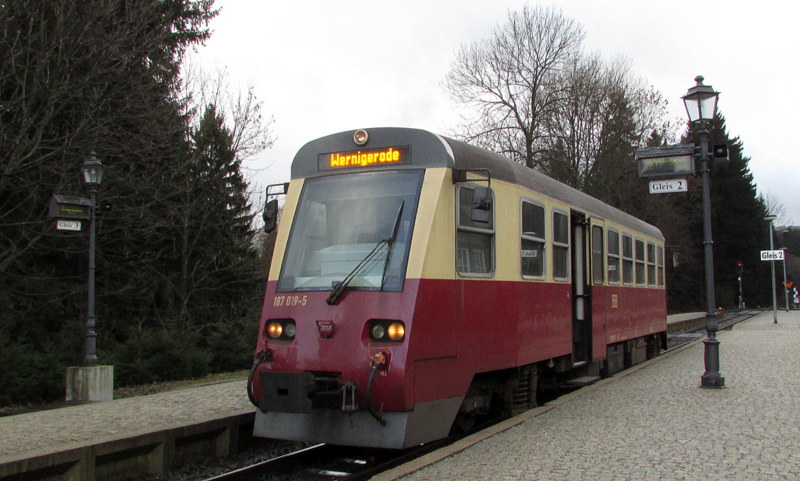 187 019-5 im Bahnhof Drei Annen Hohne am 10.Jan.2014