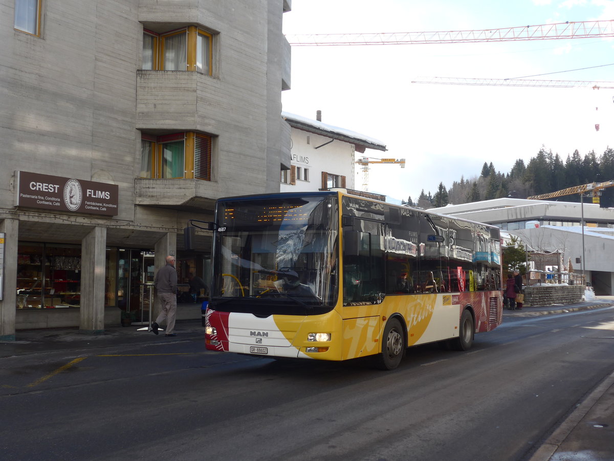 (187'387) - Stuppan, Flims - GR 88'602 - MAN/G�ppel am 26. Dezember 2017 in Flims, Bergbahnen