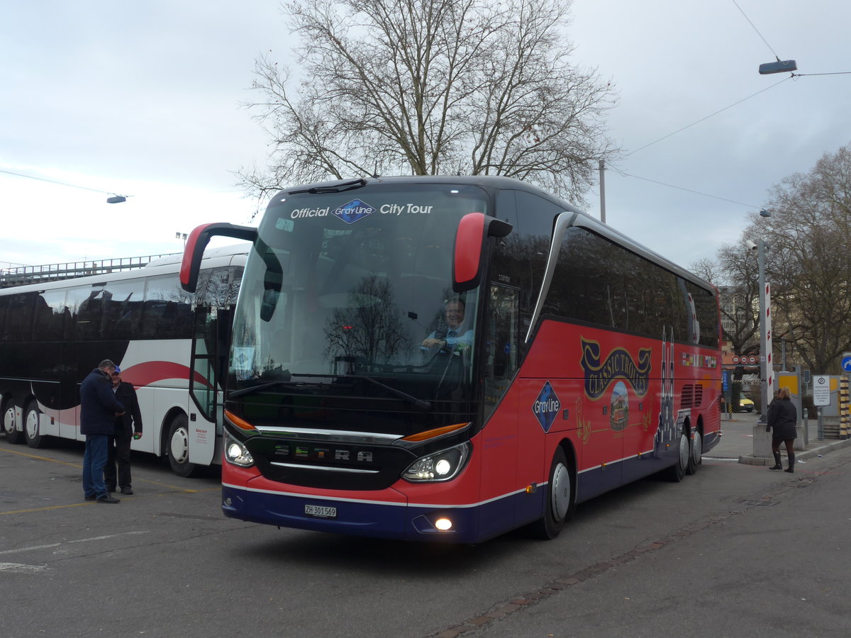 (187'456) - Meier, Z�rich - ZH 301'569 - Setra am 26. Dezember 2017 in Z�rich, Sihlquai