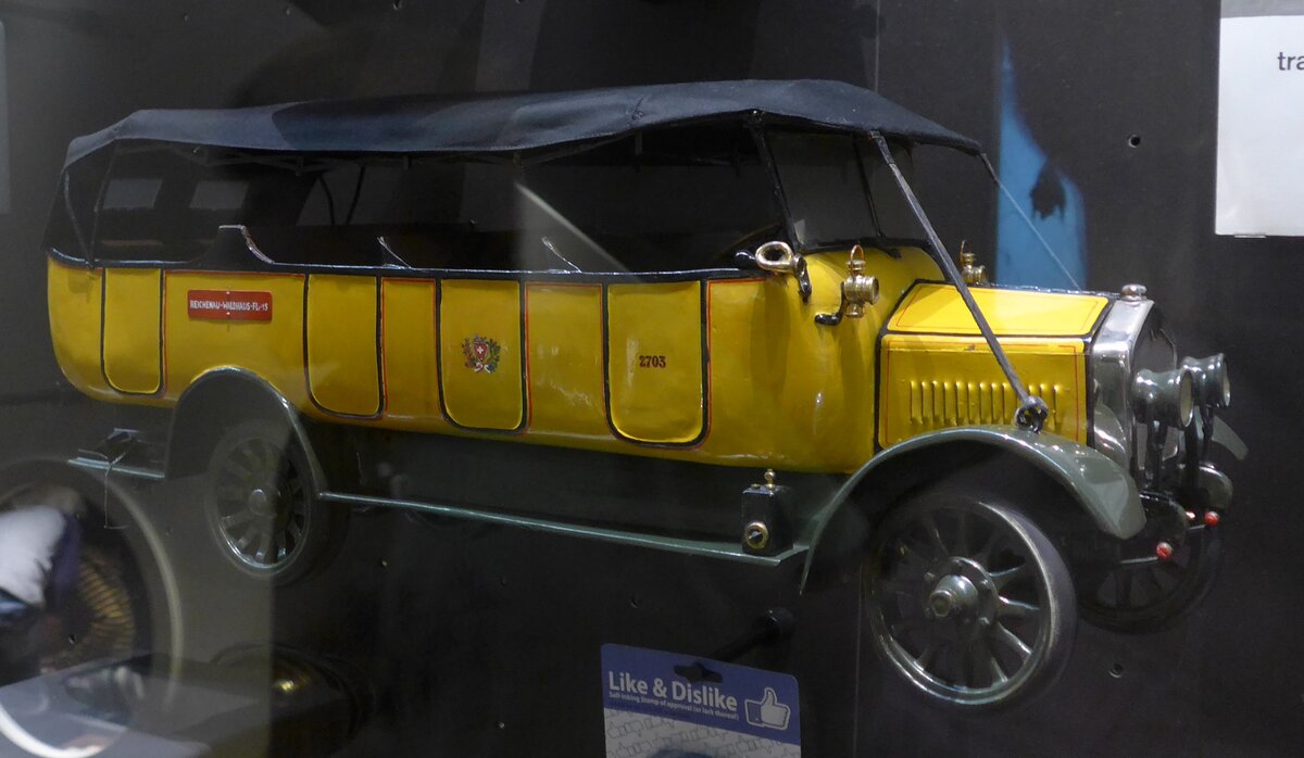 (188'068) - PTT-Regie - P 2703 - Saurer am 21. Januar 2018 in Bern, Museum f�r Kommunikation (Modell)