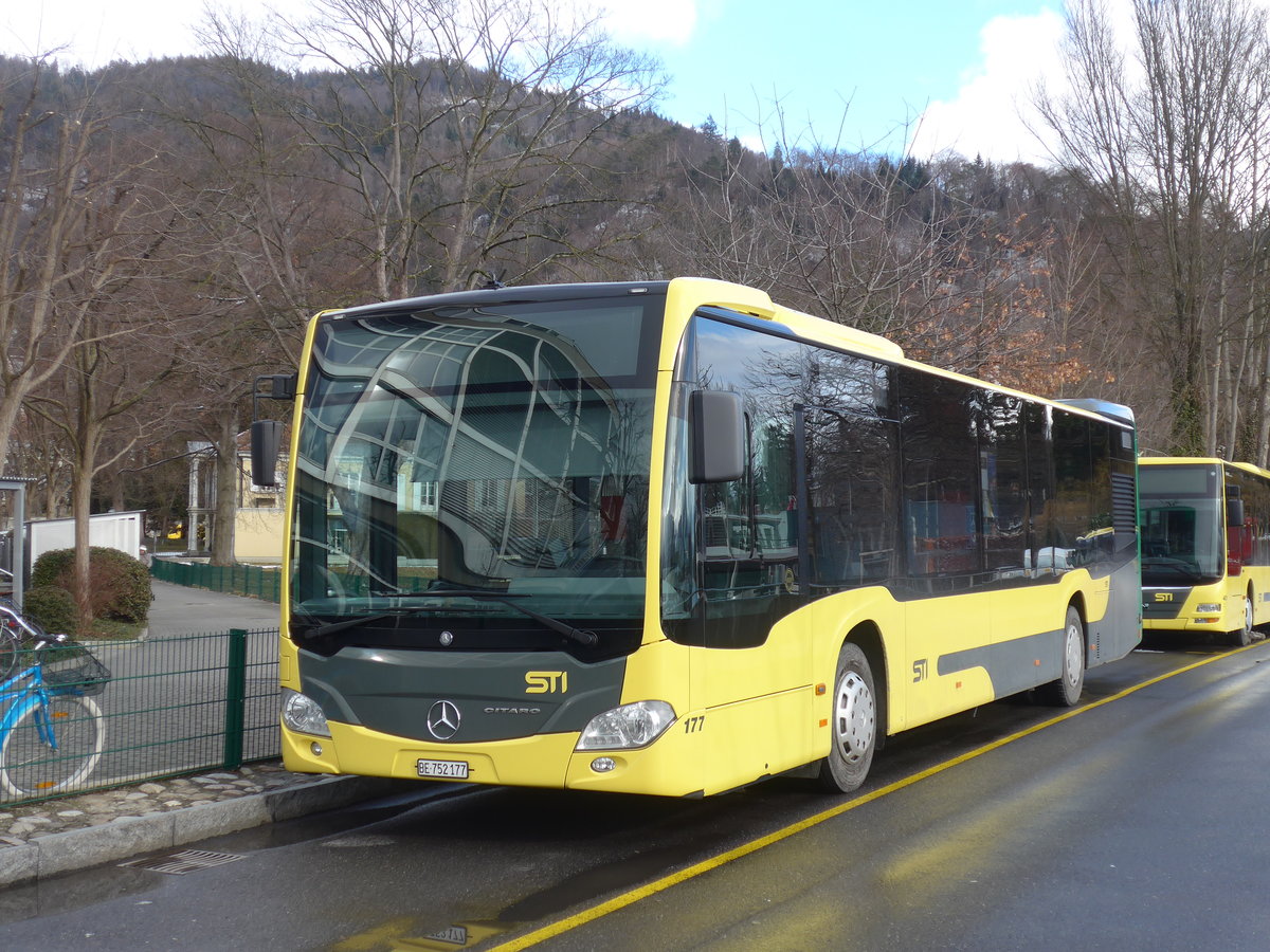 (188'485) - STI Thun - Nr. 177/BE 752'177 - Mercedes am 12. Februar 2018 bei der Schifflndte Thun