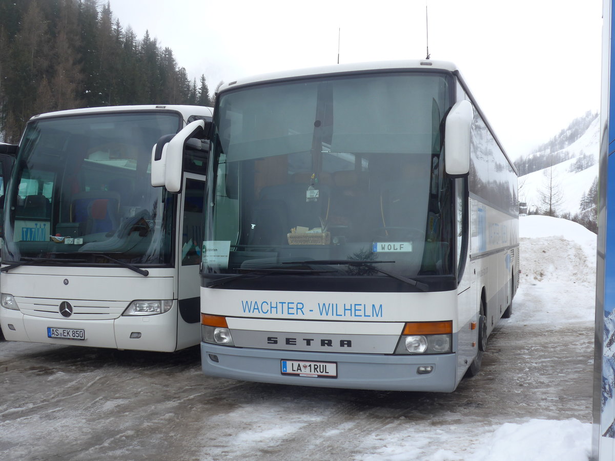 (188'792) - Aus Oesterreich: Wachter-Wilhelm, Pfunds - LA 1 RUL - Setra am 16. Februar 2018 in Samnaun, Ravaisch