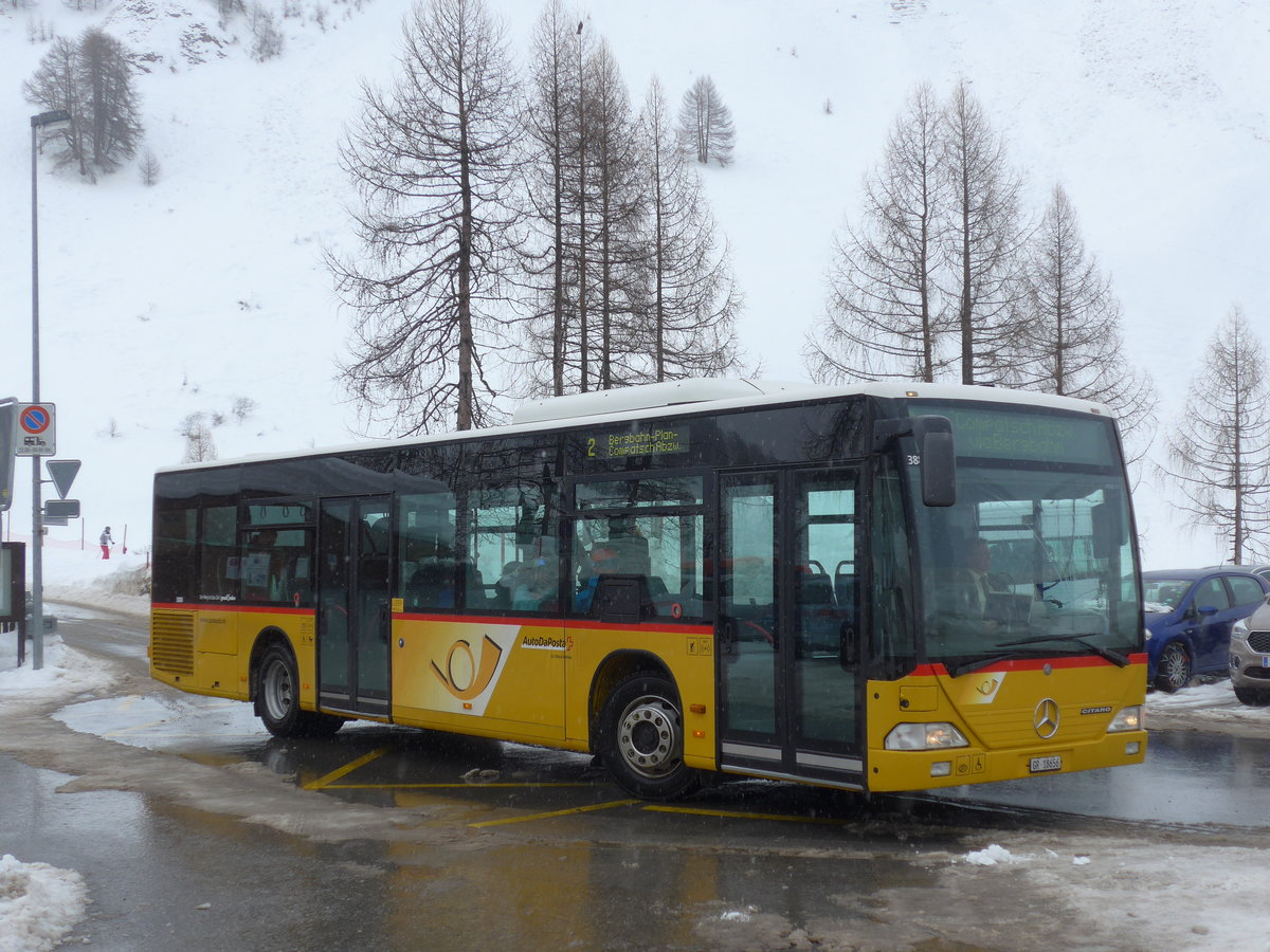 (188'799) - Jenal, Samnau - GR 18'656 - Mercedes (ex PostAuto Graub�nden) am 16. Februar 2018 in Samnaun, Riva