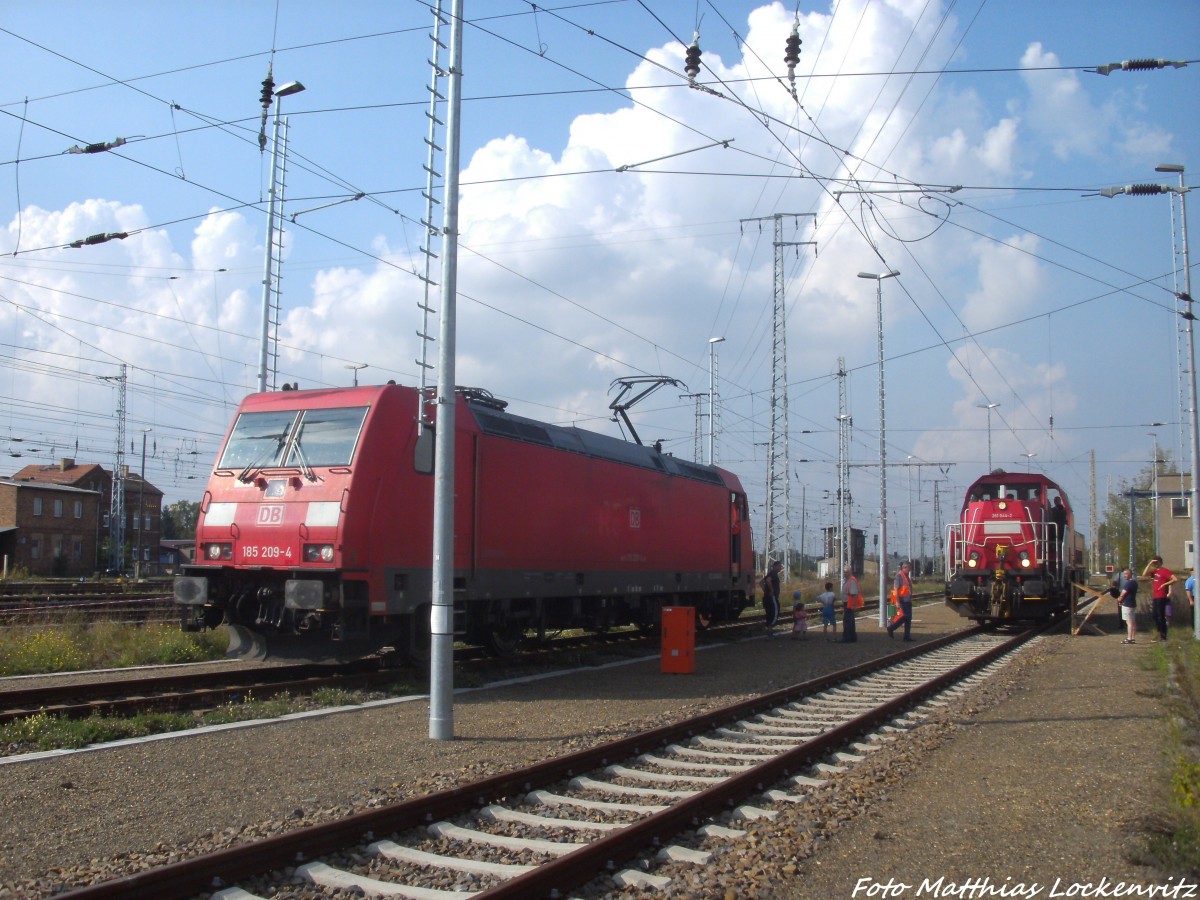 189 205-4 und 261 044-2 lud zu F�hrerstandsfahrten ein beim  Tag des offnen Denkmals  in Falkenberg (Elster) am 7.9.14