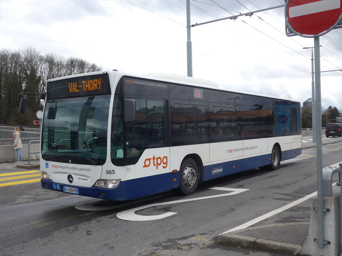 (189'297) - Aus Frankreich: TPG Gen�ve (France) - Nr. 965/AL 630 PQ - Mercedes am 12. M�rz 2018 in Gen�ve, A�roport