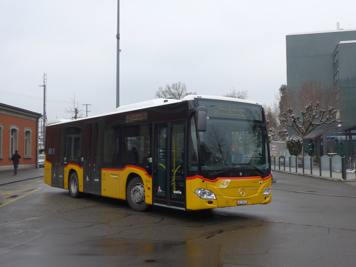 (189'486) - Geissmann, H�gglingen - AG 6042 - Mercedes am 19. M�rz 2018 beim Bahnhof Wohlen