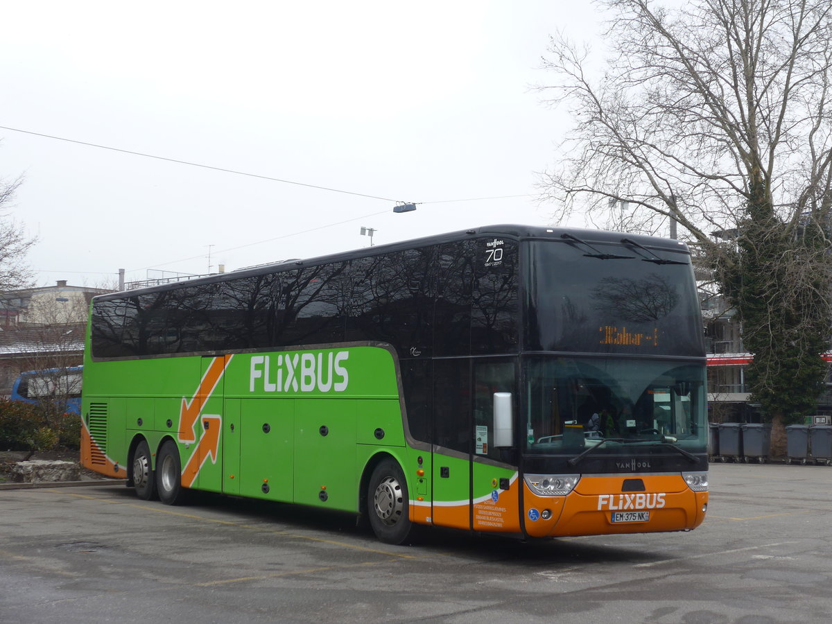 (189'551) - Aus Frankreich: Flixbus - EM 375 NK - Van Hool am 19. M�rz 2018 in Z�rich, Sihlquai