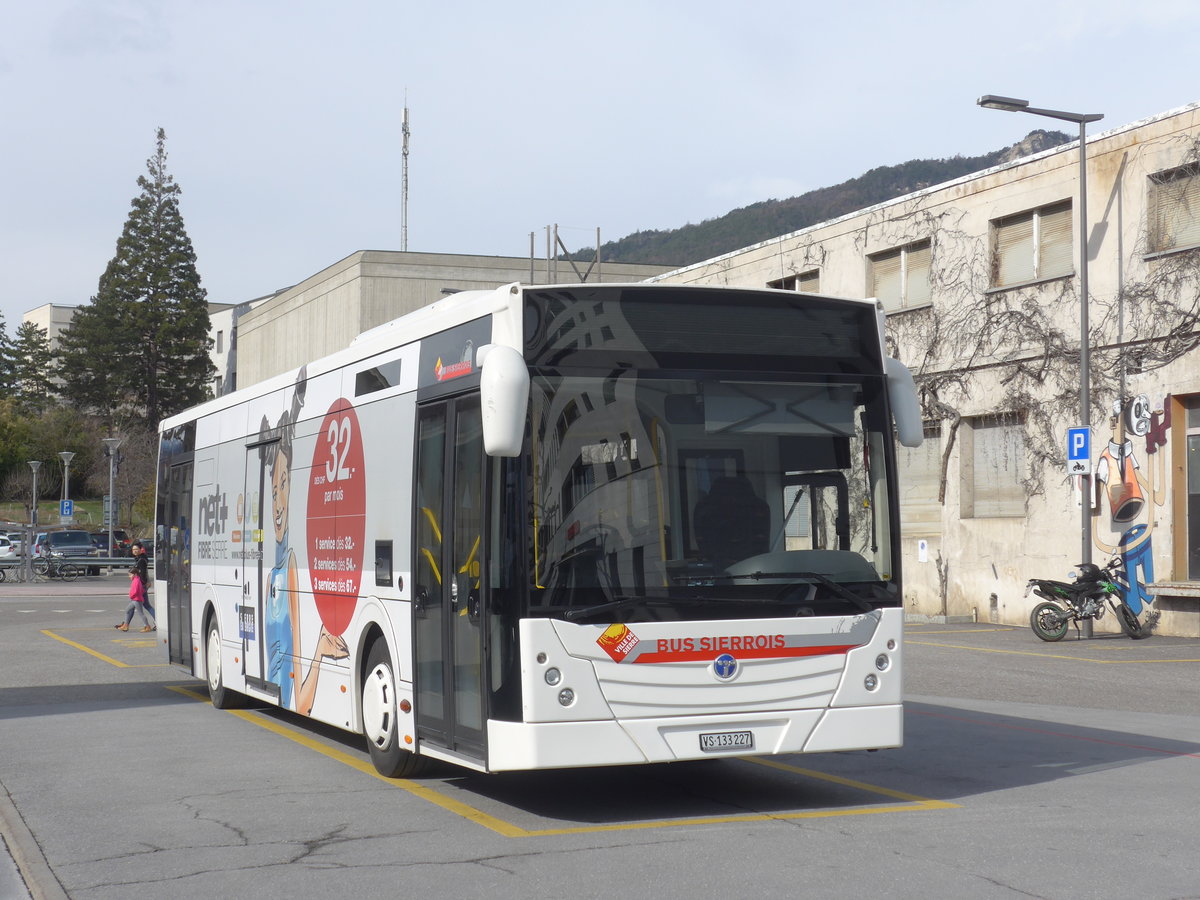 (189'710) - BS Sierre - VS 133'227 - Temsa am 30. Mrz 2018 beim Bahnhof Sierre