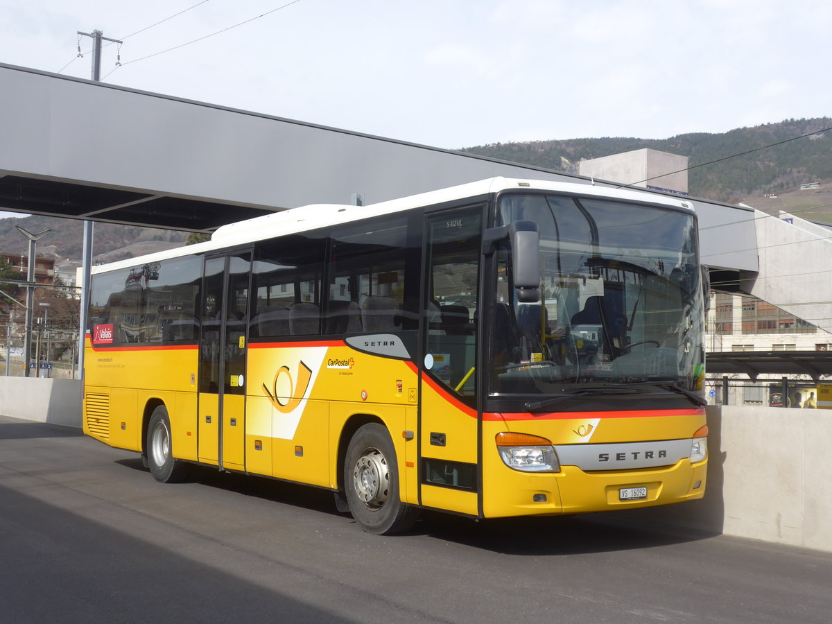 (189'715) - TSAR, Sierre - VS 16'092 - Setra (ex Pfammatter, Sierre) am 30. M�rz 2018 in Sierre, Busbahnhof