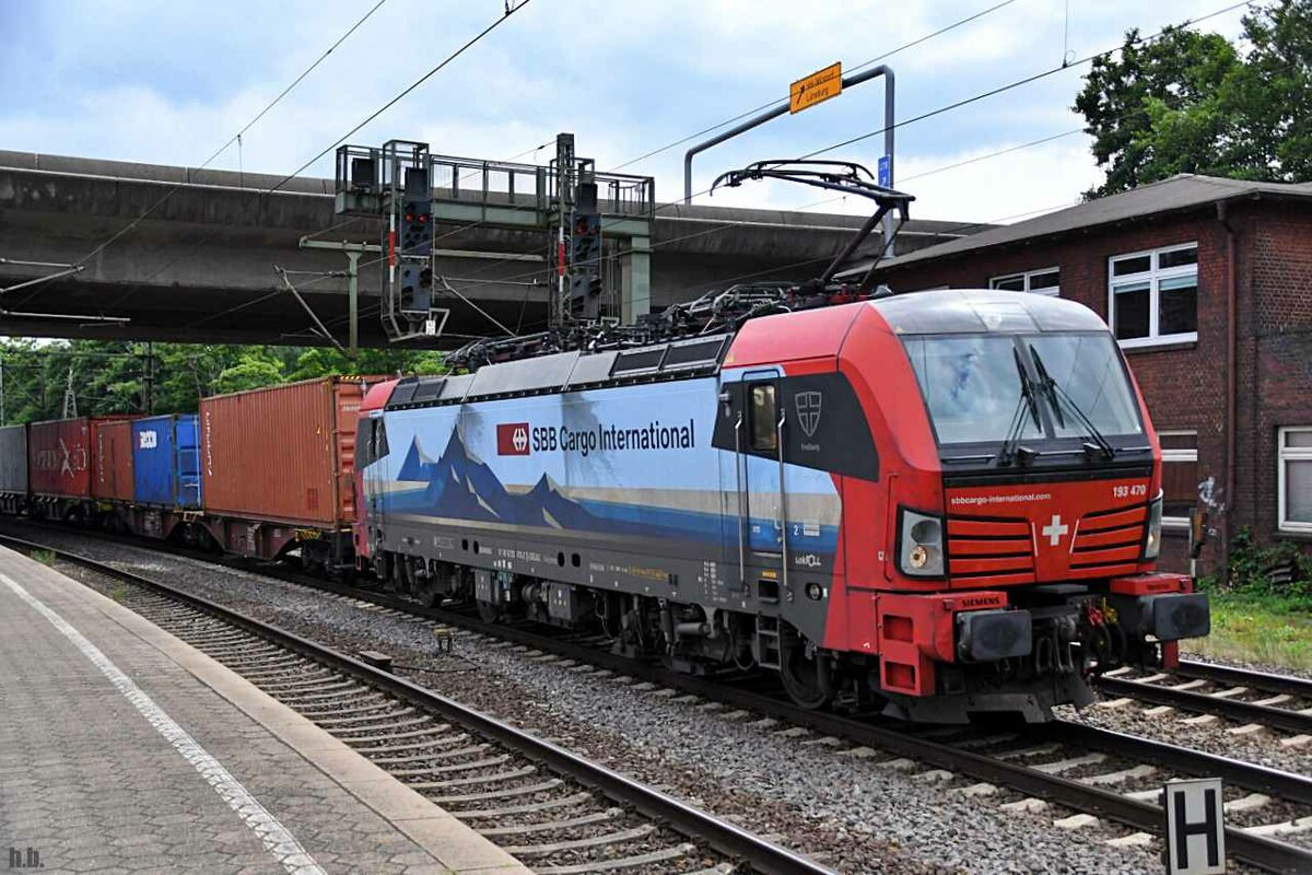 193 470 fuhr mit containerzug durch hh-harburg,20.07.21