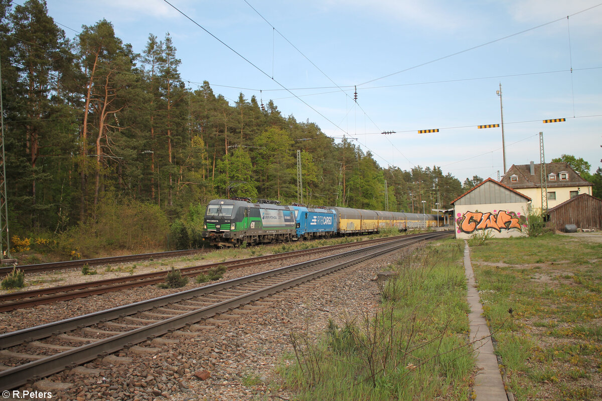 193 732 Intermodal  + RTB 192 061 mit ARS Altmann in Ochenbruck. 30.04.24