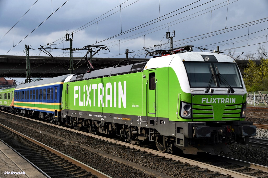 193 813-3 zog den flixen nach k�ln,hrburg 13.04.19