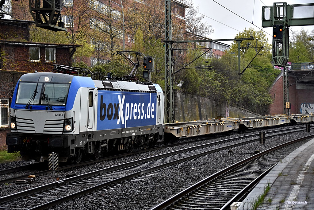 193 840 ist mit einen containerzug durch hh-harburg gefahren,30.04.16