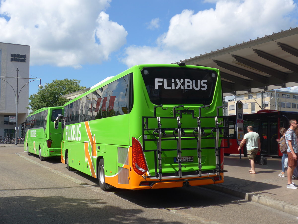 (194'210) - Verhuven, Xanten - WES-MV 740 - Scania am 18. Juni 2018 beim Bahnhof Freiburg