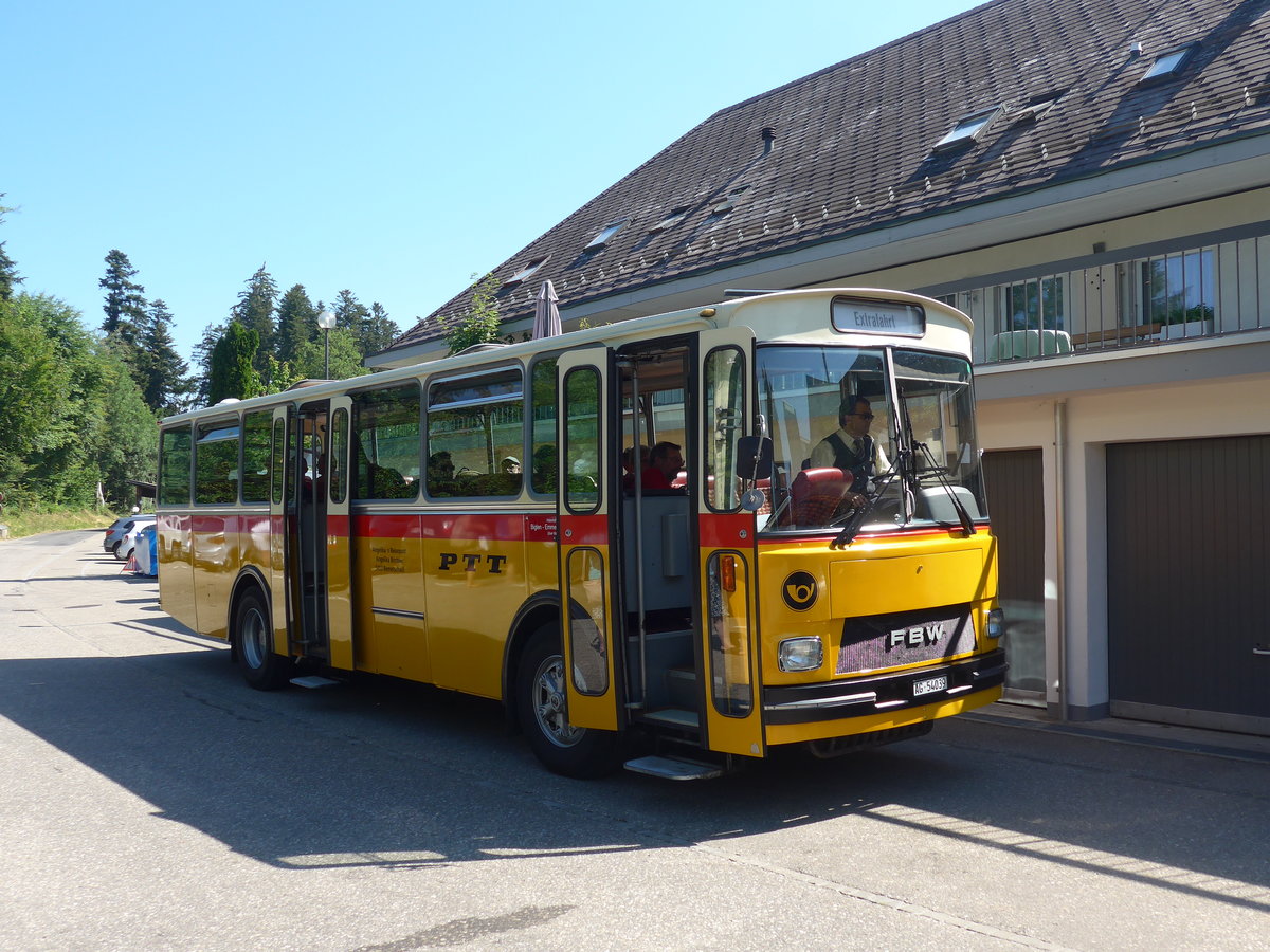 (194'476) - Birchler, Remetschwil - AG 54'039 - FBW/T�scher (ex Gerber, Winkel; ex Eggenberger, M�riken; ex Tanner, Bubendorf; ex P 24'803) am 1. Juli 2018 in Emmenmatt, Moosegg