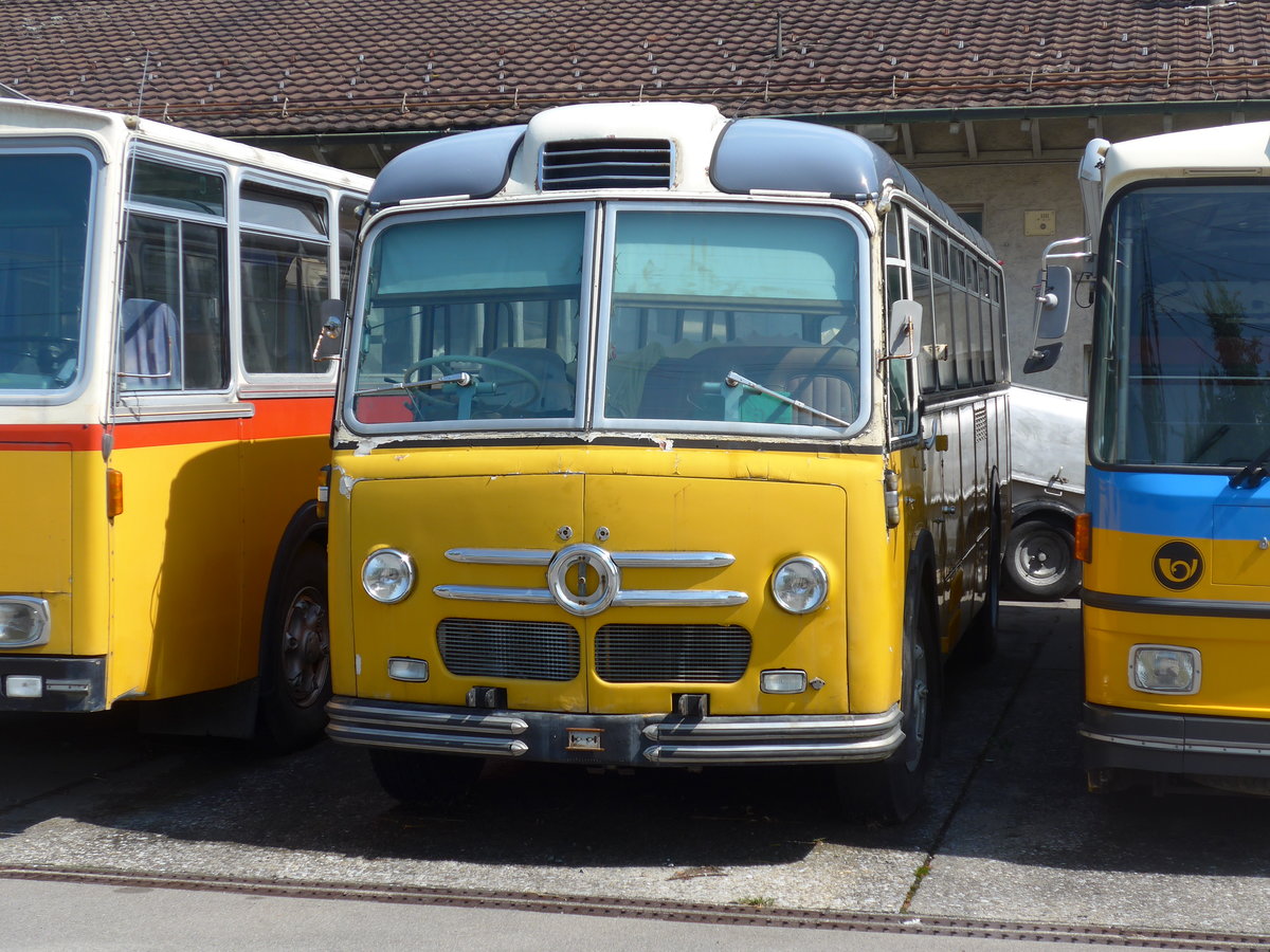 (194'554) - Oldie-Tours Zrisee, Wollerau - Nr. 21 - Saurer/Saurer (ex Marchetti, Airolo; ex P 24'119) am 7. Juli 2018 in Uznach, Garage