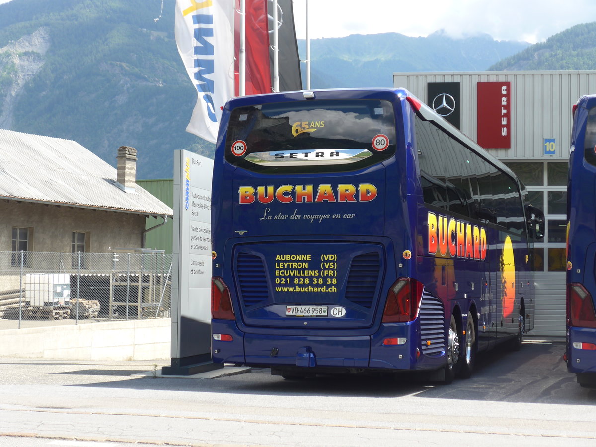 (195'059) - Buchard, Leytron - Nr. 45/VD 466'958 - Setra am 22. Juli 2018 in Leytron, Garage