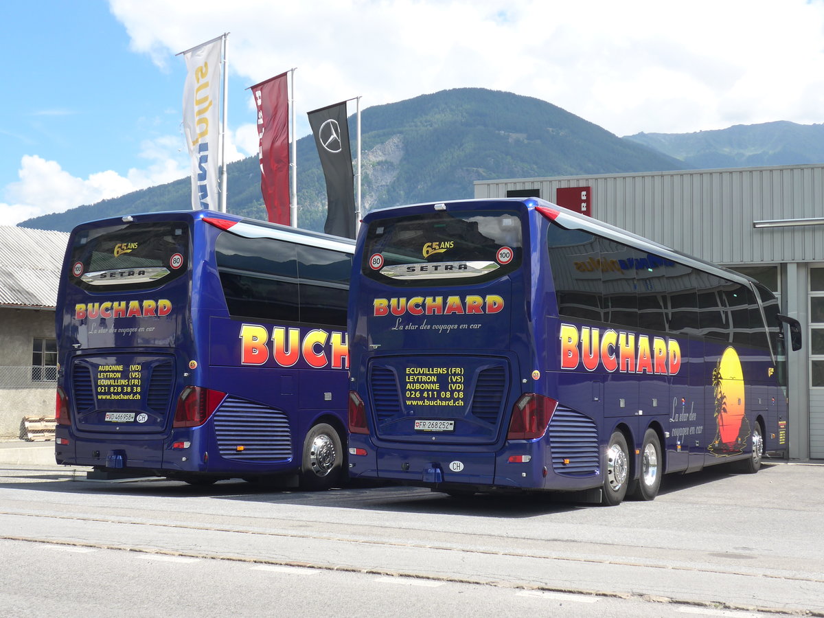 (195'060) - Buchard, Leytron - Nr. 38/FR 268'252 - Setra am 22. Juli 2018 in Leytron, Garage