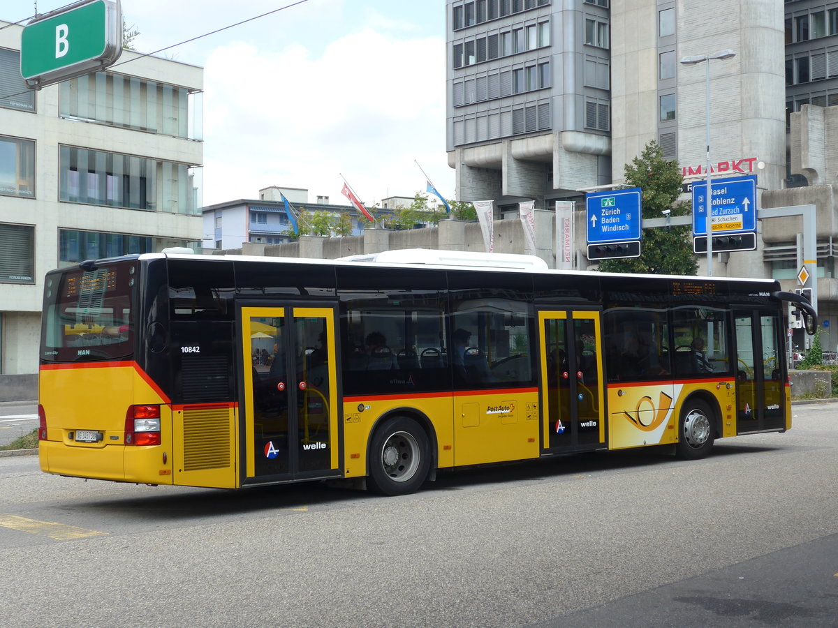 (195'121) - Voegtlin-Meyer, Brugg - Nr. 143/AG 345'738 - MAN am 23. Juli 2018 beim Bahnhof Brugg