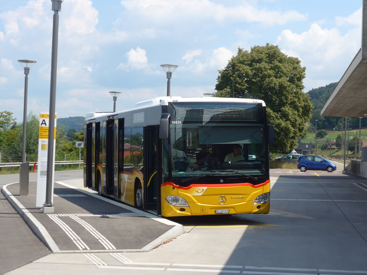 (195'133) - PostAuto Nordschweiz - AG 269'830 - Mercedes am 23. Juli 2018 beim Bahnhof Stein-S�ckingen
