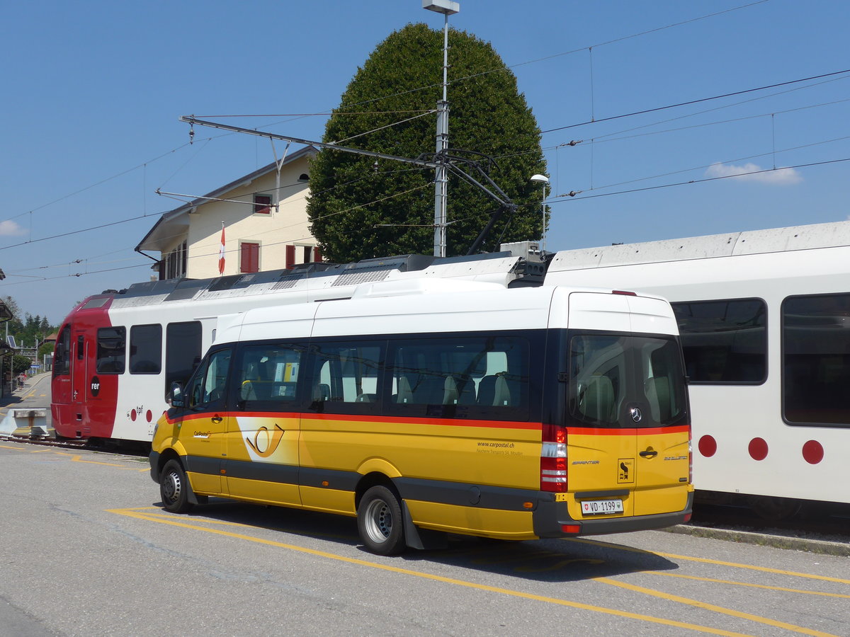 (195'600) - Faucherre, Moudon - VD 1199 - Mercedes am 5. August 2018 beim Bahnhof Palzieux