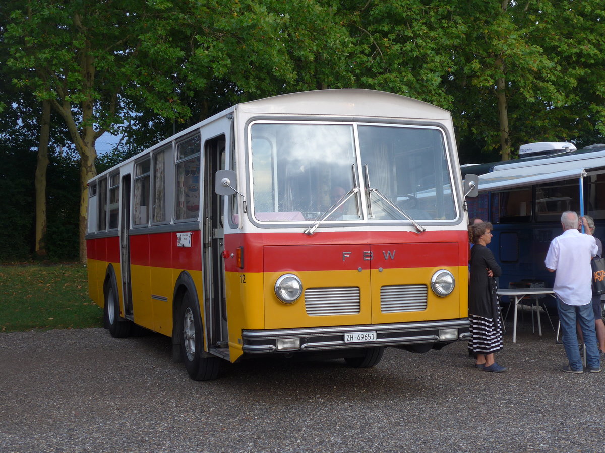 (195'870) - Tr�b, Oberrieden - Nr. 12/ZH 69'651 - FBW/R&J (ex Ryffel, Uster Nr. 12) am 17. August 2018 in Wettingen, Zirkuswiese