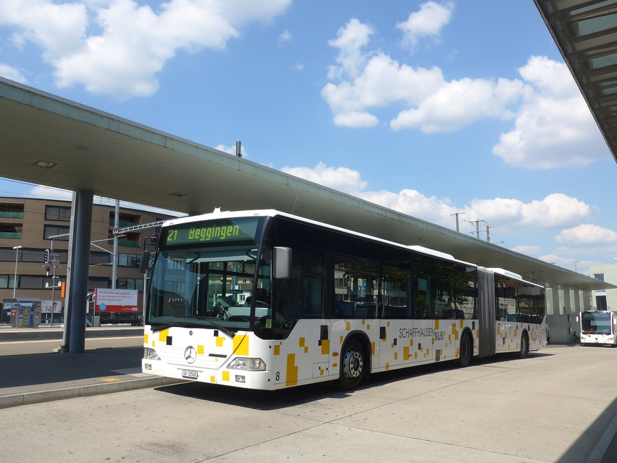 (196'158) - SB Schaffhausen - Nr. 8/SH 12'508 - Mercedes (ex Nr. 4) am 20. August 2018 beim Bahnhof Schaffhausen