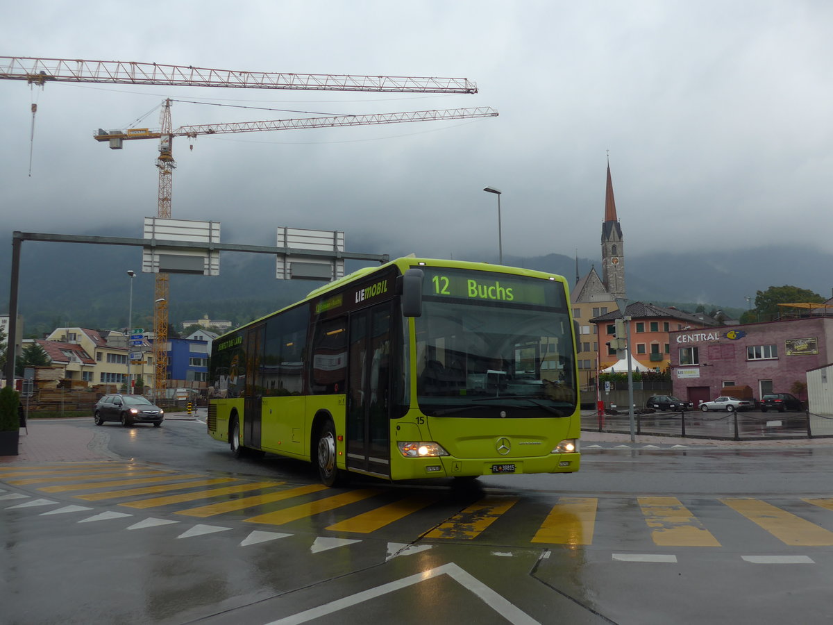 (196'307) - LBA Vaduz - Nr. 15/FL 39'815 - Mercedes am 1. September 2018 beim Bahnhof Schaan