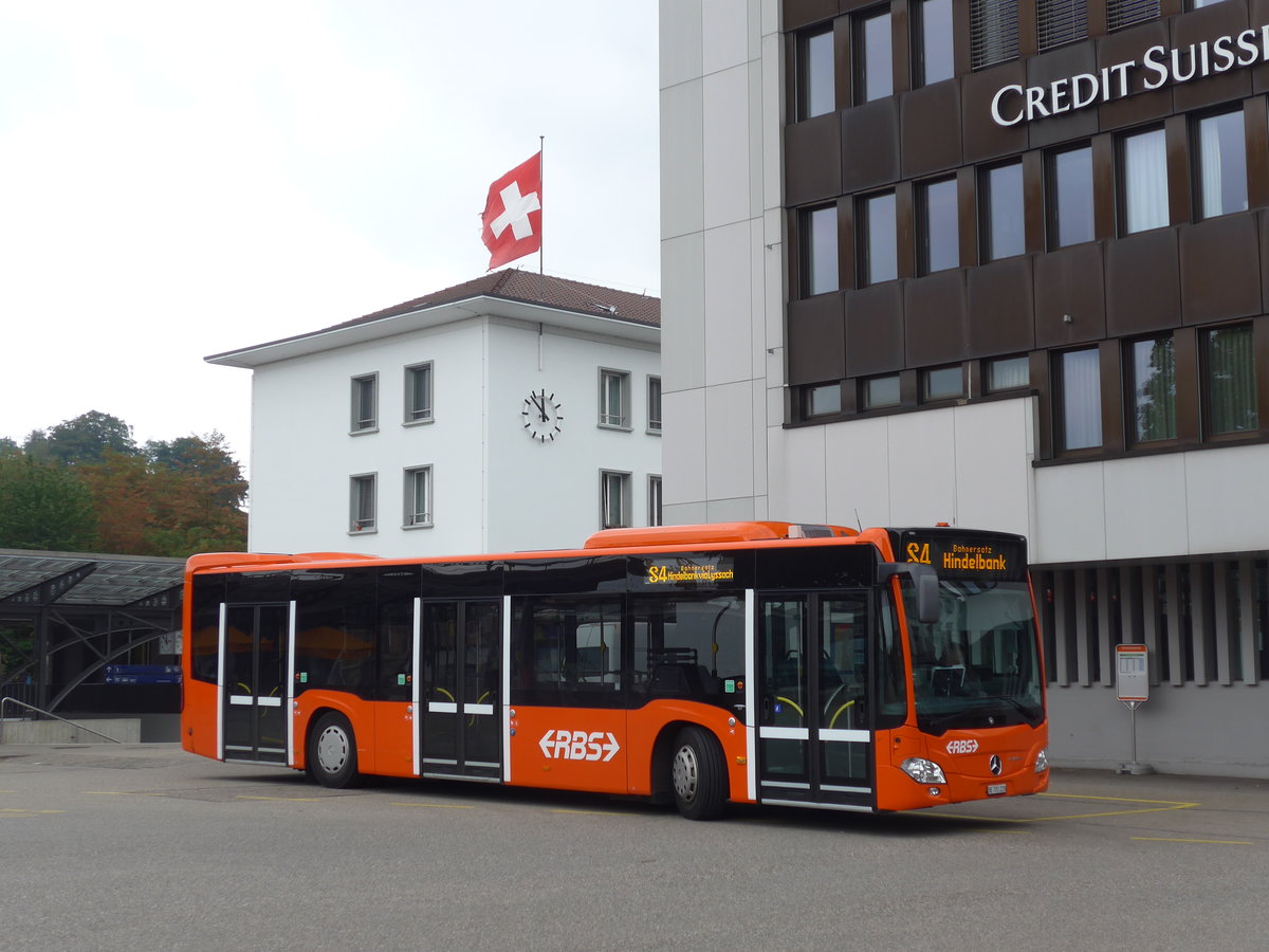 (196'400) - RBS Worblaufen - Nr. 20/BE 701'220 - Mercedes am 2. September 2018 beim Bahnhof Burgdorf