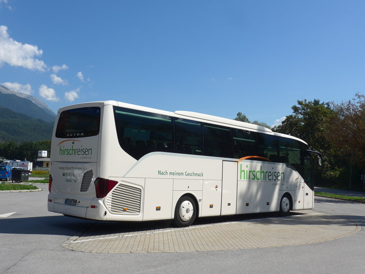 (196'669) - Aus Deutschland: Hirsch, Karlsruhe - KA-HR 799 - Setra am 10. September 2018 in Pettnau, Raststation