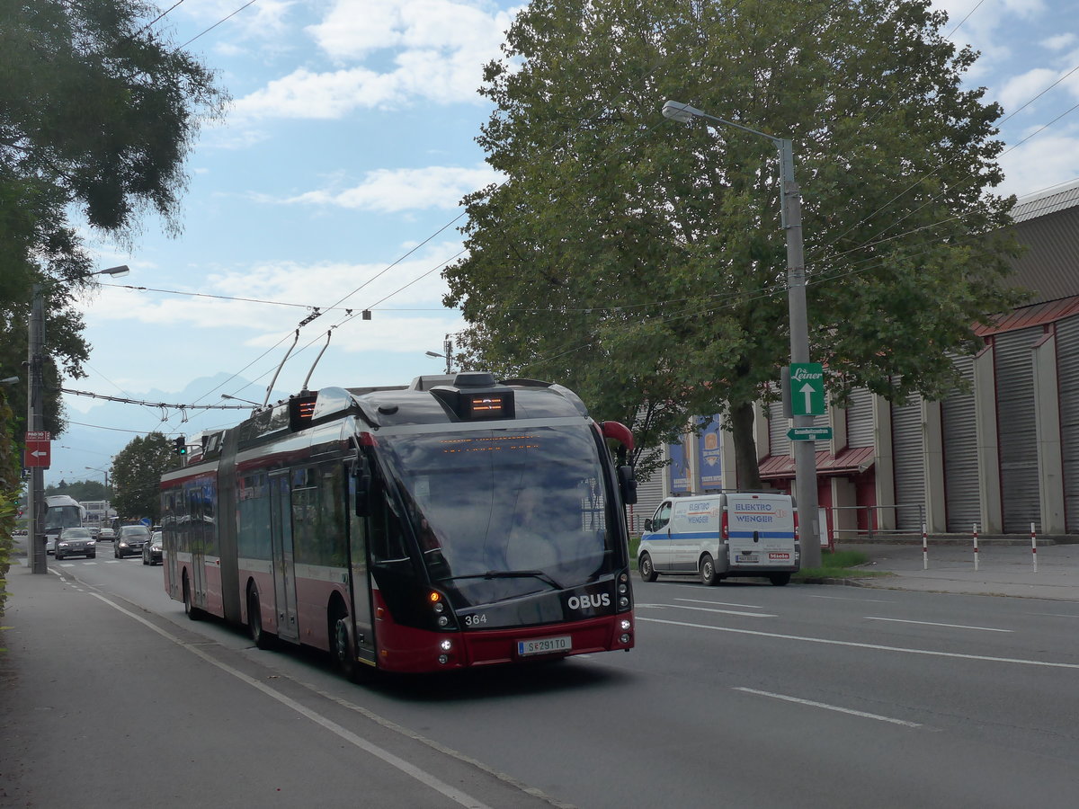 (197'148) - OBUS Salzburg - Nr. 364/S 291 TO - Solaris Gelenktrolleybus am 13. September 2018 in Salzburg, Polizeidirektion