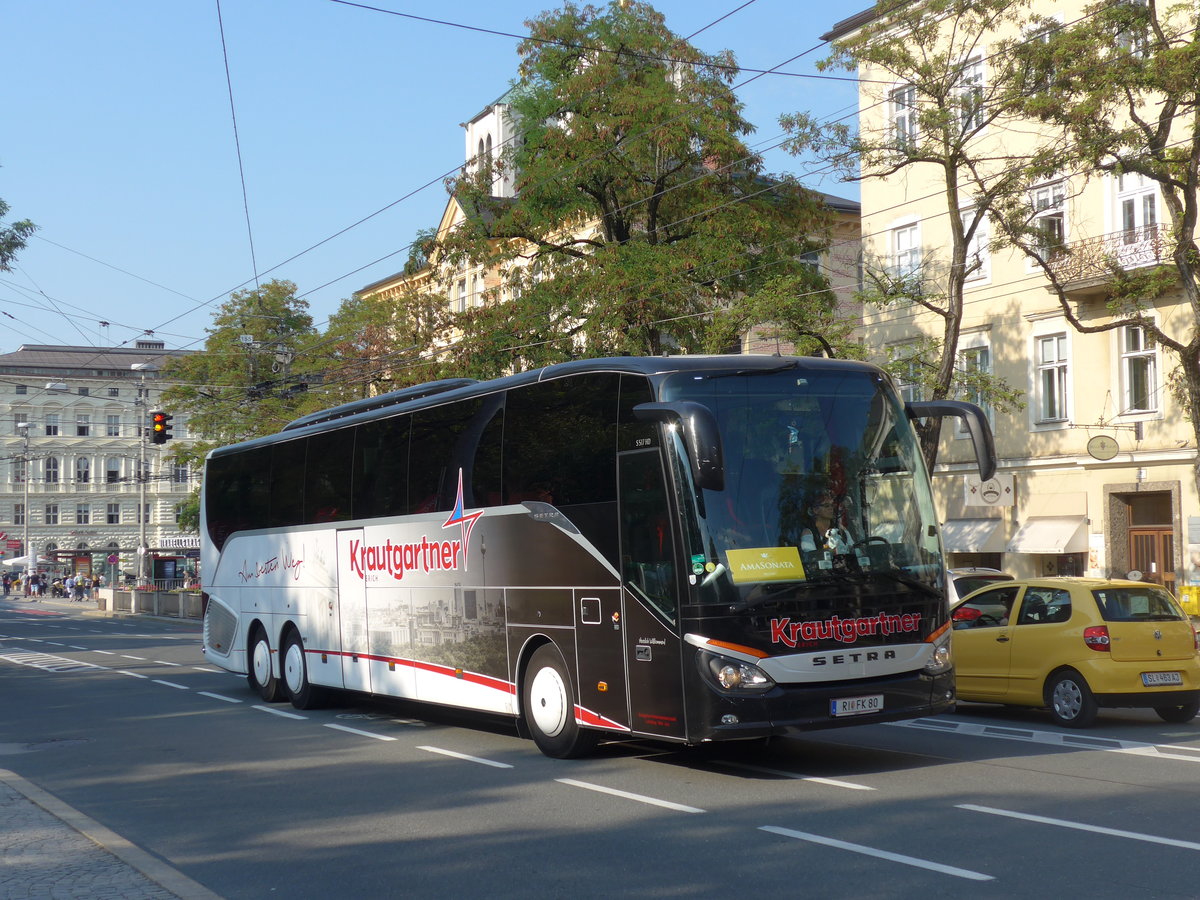 (197'300) - Krautgartner, Ried im Innkreis - RI FK 80 - Setra am 13. September 2018 in Salzburg, Mirabellplatz