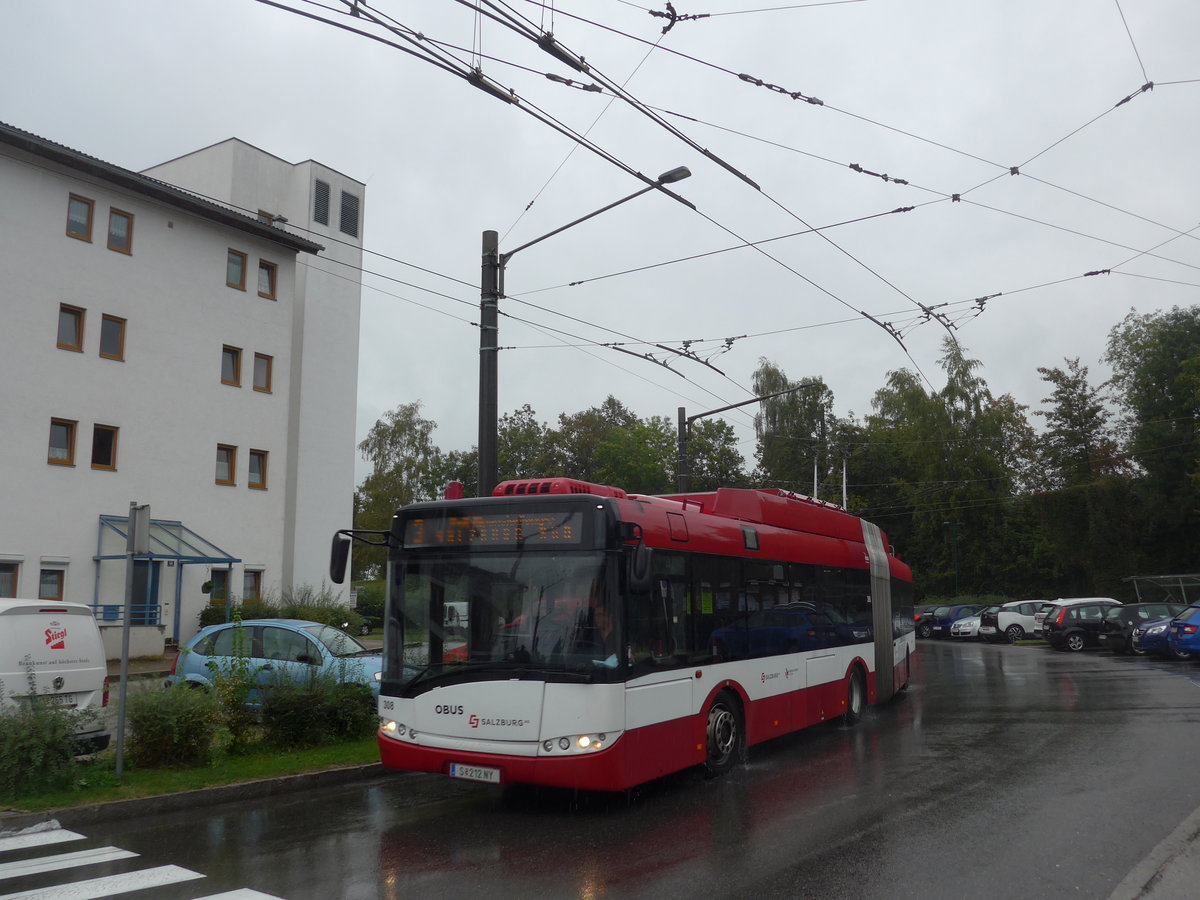 (197'454) - OBUS Salzburg - Nr. 308/S 212 NY - Solaris Gelenktrolleybus am 14. September 2018 beim Bahnhof Salzburg S�d