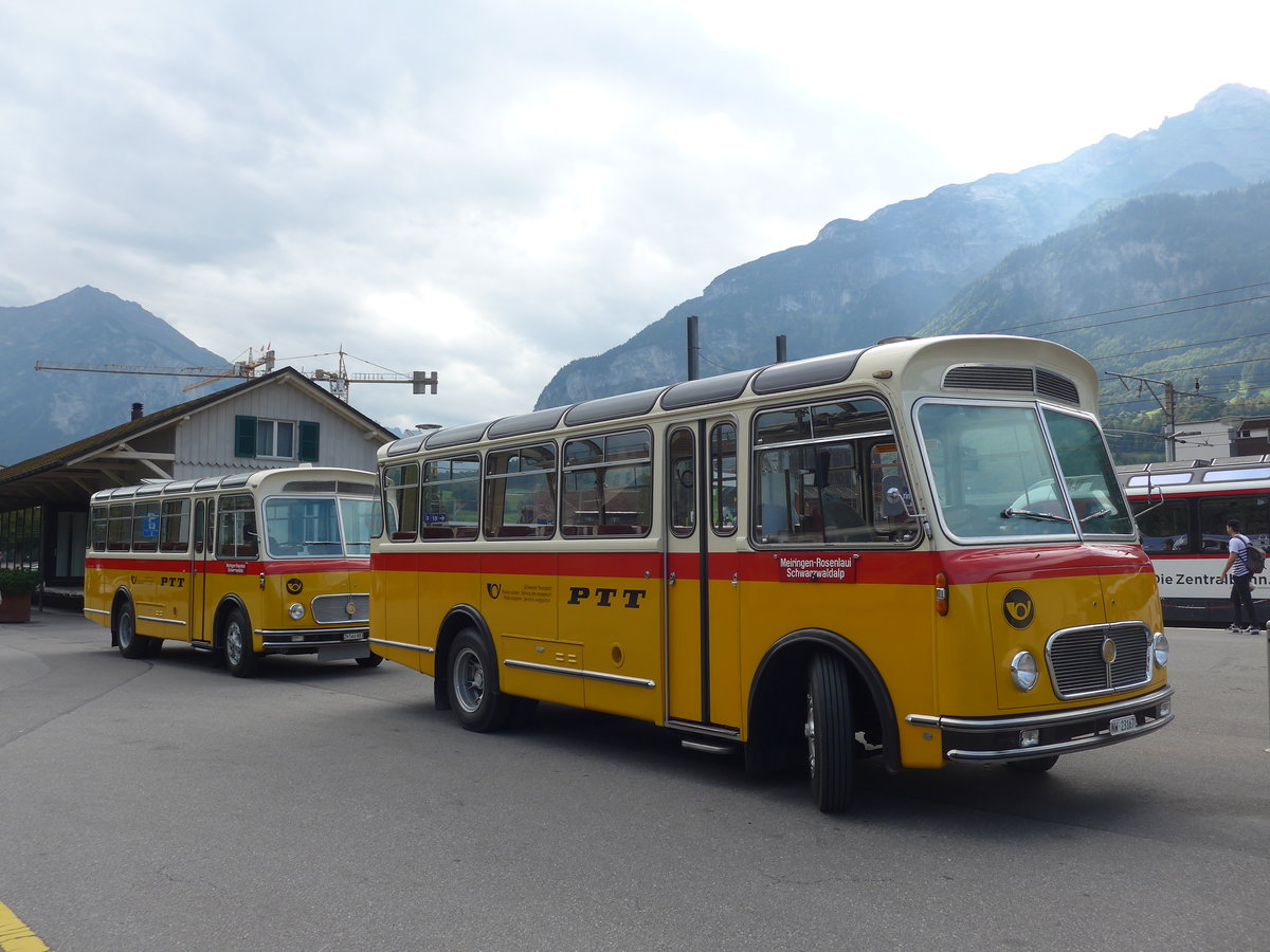 (197'692) - M�ller, Ennetmoos - NW 23'167 - FBW/Gangloff (ex Rentsch, Gunten; ex P 23'203; ex P 21'003) am 16. September 2018 beim Bahnhof Meiringen