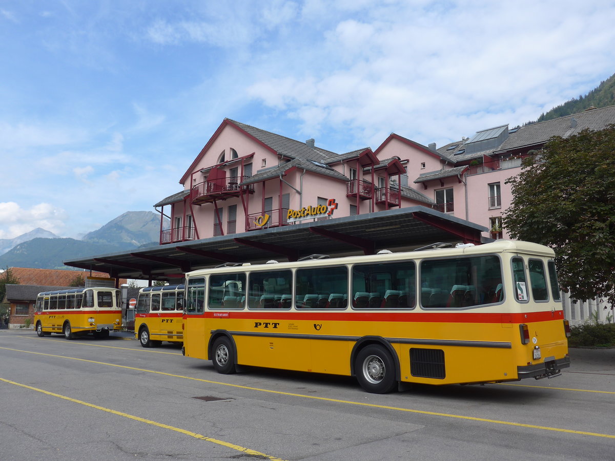 (197'711) - Schmid, Th�rishaus - BE 26'206 - Saurer/T�scher (ex P 24'244) am 16. September 2018 in Meiringen, Postautostation