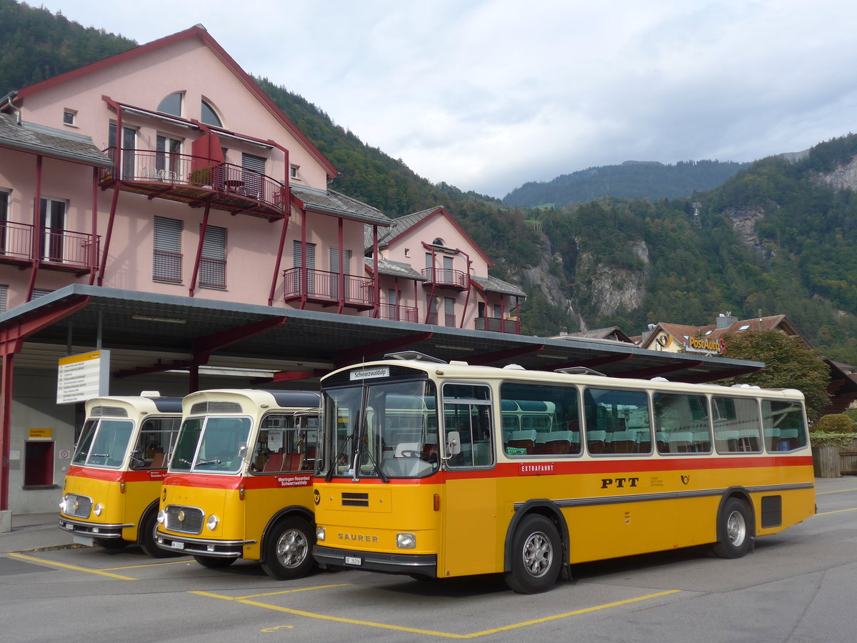 (197'846) - Schmid, Th�rishaus - BE 26'206 - Saurer/T�scher (ex P 24'244) am 16. September 2018 in Meiringen, Postautostation