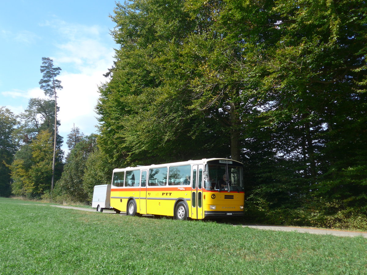 (198'013) - Schmid, Th�rishaus - BE 26'206 - Saurer/T�scher (ex P 24'244) am 30. September 2018 in Wasen, Huttwilstrasse