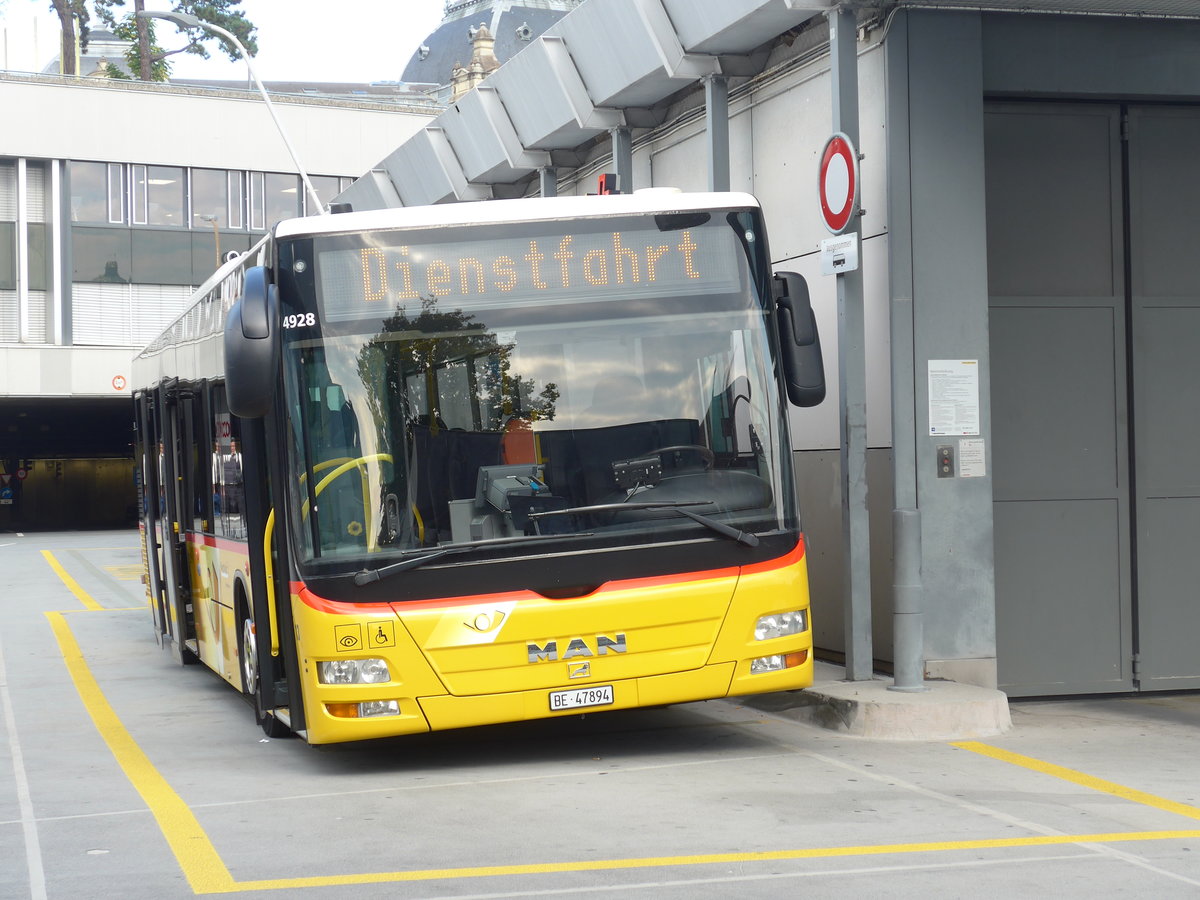 (198'112) - Steiner, Ortschwaben - Nr. 13/BE 47'894 - MAN am 7. Oktober 2018 in Bern, Postautostation