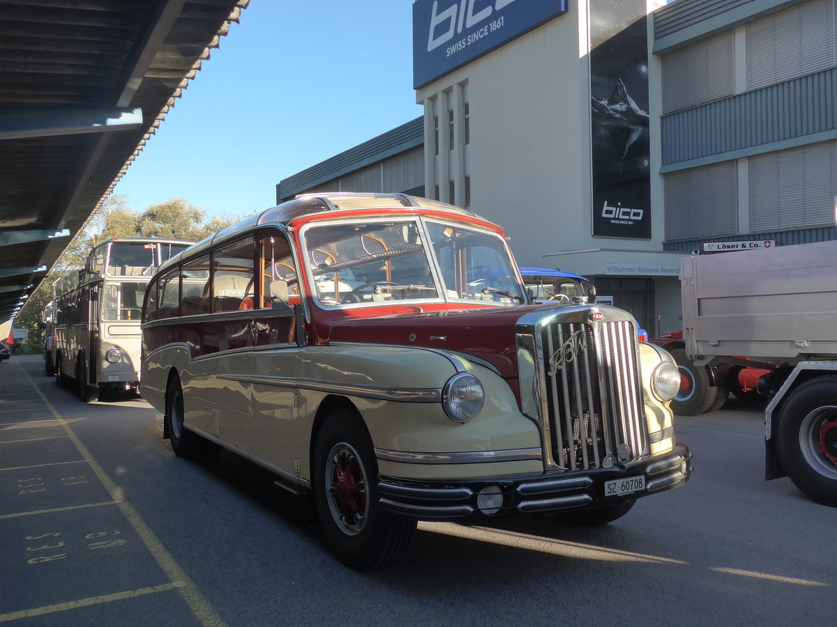 (198'133) - R�llin, Hirzel - SZ 60'708 - FBW/FHS (ex Fl�ckiger, Rickenbach; ex Rieben, Aesch, ex Pfister, Th�rnen) am 13. Oktober 2018 in Sch�nis, Bicoareal