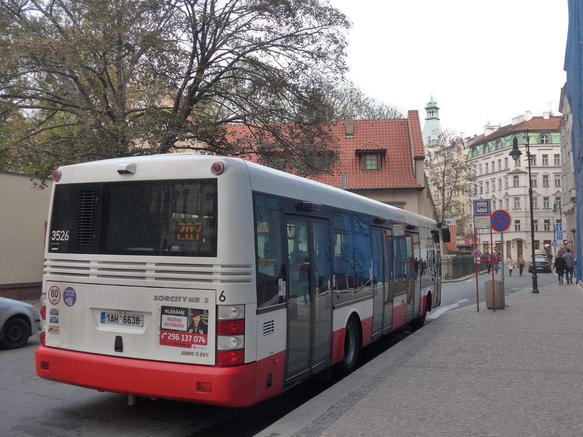 (198'758) - DPP Praha - Nr. 3526/1AH 6638 - SOR am 19. Oktober 2018 in Praha, Staromestsk