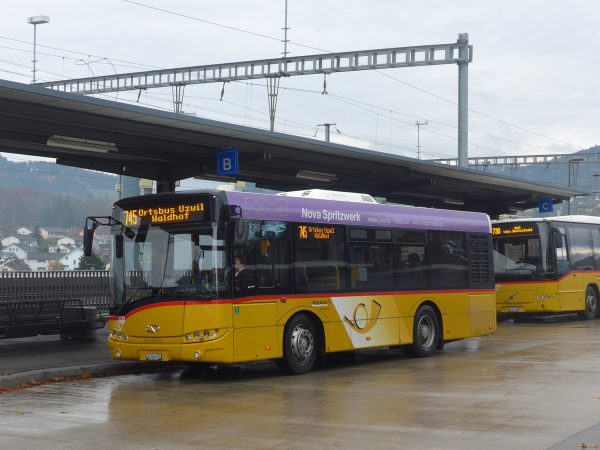 (199'529) - Schmidt, Oberb�ren - SG 304'021 - Solaris am 24. November 2018 beim Bahnhof Uzwil