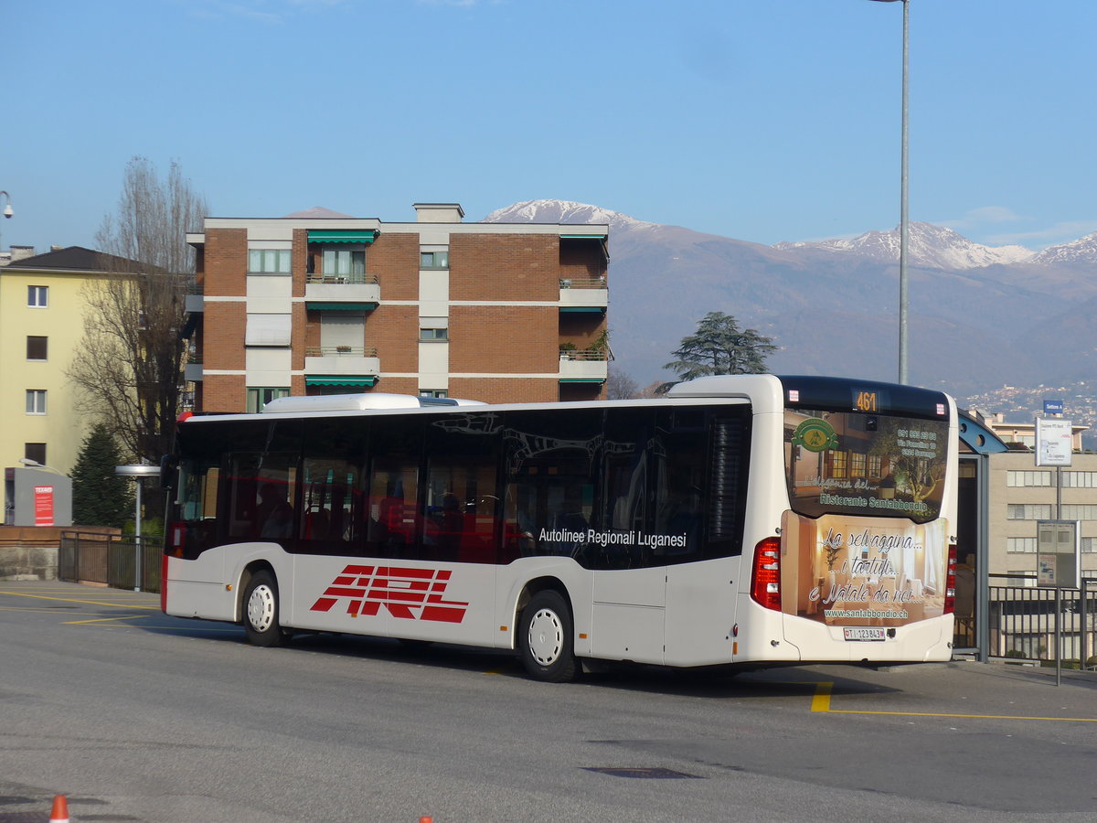 (199'756) - ARL Viganello - Nr. 43/TI 123'843 - Mercedes am 7. Dezember 2018 beim Bahnhof Lugano