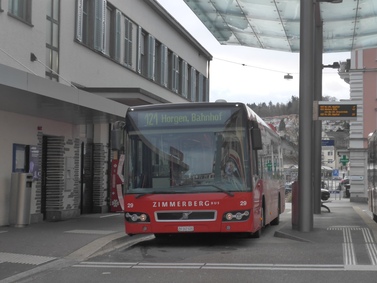 (199'778) - AHW Horgen - Nr. 29/ZH 147'405 - Volvo am 8. Dezember 2018 beim Bahnhof W�denswil